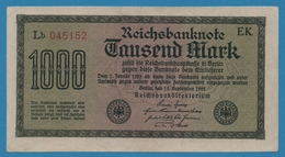 DEUTSCHES REICH 1000 Mark Code EK  	15.09.1922	# Lb 045152  P# 76f - 1000 Mark