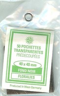 RDV - Pochettes 40x40 Fond Noir (simple Soudure) - Bandes Cristal