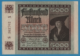 DEUTSCHES REICH 5000 Mark 02.12.1922	# S302702X  P# 81c - 5000 Mark