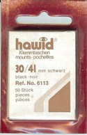 Hawid - Pochettes 30x41 Fond Noir (simple Soudure) - Postzegelhoes