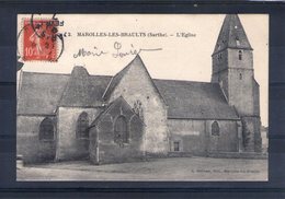72. Marolles Les Braults. L'église. Coin Bas Gauche Abimé - Marolles-les-Braults
