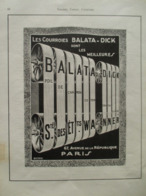 COURROIE  Machine  Balata Dick  Ets Wanner - Page De 1925 Catalogue Sciences & Tech. (Dims. Standard 22 X 30 Cm) - Andere Toestellen