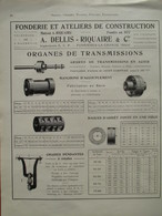 PIECES Dellis & Riquaire FERRIERE LA GRANDE (Nord) - Page De 1925 Catalogue Sciences & Tech. (Dims. Standard 22 X 30 Cm) - Machines