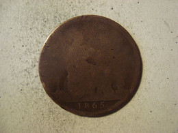 MONNAIE GRANDE BRETAGNE 1 PENNY 1865 - D. 1 Penny
