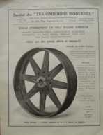 POULIE ACIER Sté Transmissions Modernes à Lille - Page De 1925 Catalogue Sciences & Tech. (Dims. Standard 22 X 30 Cm) - Machines