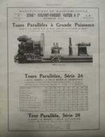 Machine TOUR    Sculfort & Fockedey à Maubeuge    - Page De 1925 Catalogue Sciences & Tech. (Dims. Standard 22 X 30 Cm) - Machines