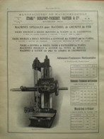 Machine ALESEUSE    Sculfort & Fockedey à Maubeuge - Page De 1925 Catalogue Sciences & Tech. (Dims. Standard 22 X 30 Cm) - Machines