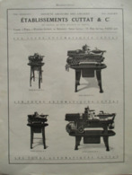 Machine TOUR CUTTAT ( Maisons Alfort & Bourget) Page De 1925 Catalogue Sciences & Tech. (Dims. Standard 22 X 30 Cm) - Maschinen