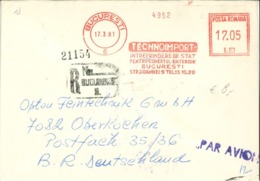 Bukarest 1981 Technoimport - Maschinenstempel (EMA)