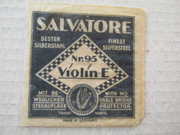 SALVATORE / Old Violin-E String ( Without String ) - Original Packaging / VIOLIN ELITE Bombyx D Re - Made In Germany - Instrumentos De Música