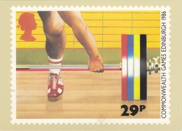 Postcard Sport Weightlifting Commonwealth Games Edinburgh 1986 My Ref  B24130 - Gewichtheben