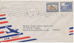 South Africa Air Mail Cover Sent To Denmark 7-12-1930 - Poste Aérienne