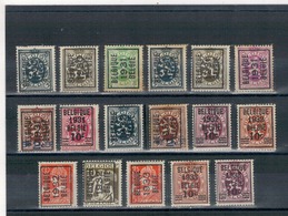 1930 - 31-32-33  -  Préoblitérés  BELGIQUE - BELGIE - Typo Precancels 1929-37 (Heraldic Lion)