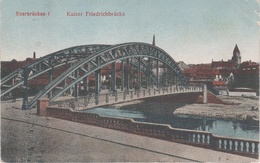 AK Saarbrücken Kaiser Friedrichbrücke Friedrich Wilhelm Heinrich Brücke Betzenstraße Stadtgraben Leinpfad Saar Saarland - Saarbruecken
