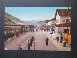 AK Österreich 1911 St. Michael Ob Leoben Bahnhof Mit Zug Und Bahnpersonal! Verlag Ferd. Von Kleinmayr, Klagenfurt - Leoben