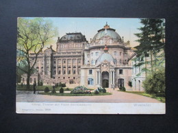 AK Deutsches Reich 1909 Wiesbaden Königliches Theater Mit Foyer (Seitenansicht) Verlag Stengel&Co. Dresden - Wiesbaden