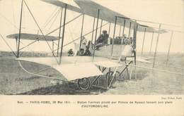 BUC - Vol Paris-Rome Mai 1911, Biplan Farman Piloté Par Le Prince De Nyssol,  Publicité Automobiline. - Buc