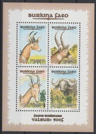 Burkina Faso 1997 Mi. Bl. 171 Faune Burkinabé Fauna Wildlife RARE 4 Val. ** - Autres & Non Classés