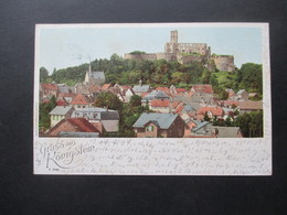 AK Deutsches Reich 1904 Gruss Aus Königstein Kunstanstalt Lautz & Issnbeck Darmstadt Mit Steno Schrift ?! - Greetings From...