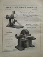 Machine Rectifieuse BOBY & FORMOD - Forges Modernes Bordeaux  - Page Catalogue Technique De 1925 (Dims Env 22 X 30 Cm) - Machines