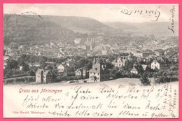 Gruß - Gruss Aus Meiningen - Vue Générale - Edit. OTTO EWALD - 1903 - Oblit. Cercle S 12 - Meiningen