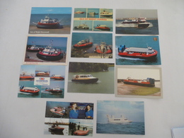 ISLE Of WIGHT HOVERCRAFT- HOVER TRAVEL - ANGLETERRE - LOT 11 CPM Divers Modéles D'hovercraft - Voir 2 Scans - Aéroglisseurs