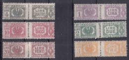 Italy Umberto II Pacchi Postali 1946 Sassone#60-65 Mi#60-65 Mint Hinged - Ongebruikt