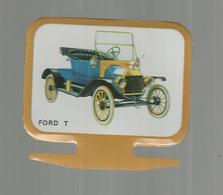 JC , Publicité MOBIL ,plaque Métal ,automobile FORD T , 2 Scans , Frais Fr 1.45 E - Plaques En Tôle (après 1960)