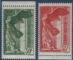 France Victoire De Samothrace N°354/355** Petit Bdfeuille Fraicheur Postale TTB Signé Calves - Unused Stamps