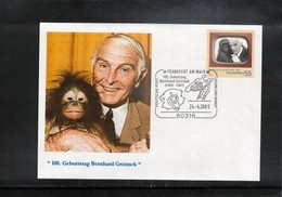 Germany / Deutschland 2009 Bernhard Grzimek FDC - Monkeys