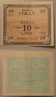 M_p> Banconota 10 LIRE ALLIED MILITARY CURRENCY 1943 A - BILINGUE - Occupazione Alleata Seconda Guerra Mondiale