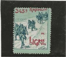 VIGNETTE 345 E REGIMENT DE LIGNE   -1914-18 - Vignettes Militaires