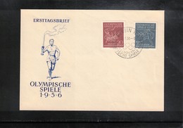 Germany / Deutschland DDR 1956 Olympic Games Melbourne FDC - Sommer 1956: Melbourne