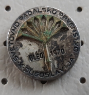 World Parachuting Championship Bled 1970 Slovenia Ex Yugoslavia Pin Bertoni Milano - Fallschirmspringen