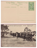 Belgisch Congo Belge Surchargé Est Africain Allemand Occupation Duitsch Oost Afrika Belgische Bezetting Entier Postal - Stamped Stationery