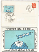 ITALIA 1965 1ª MUESTRA DE FILATELIA POLAR POLAR PHILATELY ZEPPELIN ITALIA - Événements & Commémorations