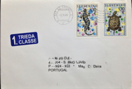 Slovakia, Circulated Cover To Portugal, "Salamanders", "Turtles", 2009 - Brieven En Documenten