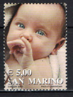 SAN MARINO - 2002 - I COLORI DELLA VITA: IL ROSA DEL VOLTO DI UNA NEONATA - USATO - Gebruikt