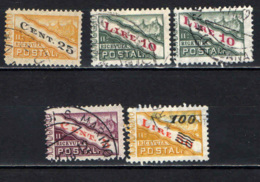 SAN MARINO - 1945 - TIPO A DOPPIA SEZIONE DENTELLATI IN MEZZO - USATI - Paketmarken