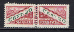 SAN MARINO - 1945 - PACCHI POSTALI - 20 CENTESIMI - SENZA GOMMA - Spoorwegzegels