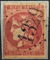 FRANCE 1870 - LE DORAT Cancel - YT 49 - 80c - 1870 Ausgabe Bordeaux