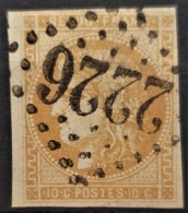 FRANCE 1871 - MARMANDE Cancel - YT 43B - 10c - 1870 Ausgabe Bordeaux