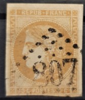 FRANCE 1871 - BORDEAUX-LA-BASTIDE Cancel - YT 43B - 10c - 1870 Bordeaux Printing