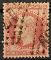FRANCE 1867 - Canceled - YT 32 - 80c - 1863-1870 Napoleon III Gelauwerd