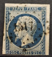 FRANCE 1854 - LA FLÈCHE Cancel - YT 10 - 25c - 1852 Luigi-Napoleone