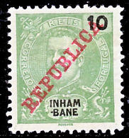 !										■■■■■ds■■ Inhambane 1911 AF#34* Mouchon Republica 10 Réis (x5009) - Inhambane