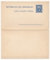 PARAGUAY - Entier Postal - Carte Lettre 3 Centavos Bleu - Paraguay