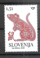 SLOVENIA 2020, CHINESE ZODIAK,CHINESE NEW YEAR OF THE RAT,MNH - Astrology