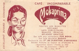 Ancien Buvard Collection Café Mokaprima Dekaf Moka Au Planteur D'Abyssinie 30 Rue Du Commerce Paris 15 - Café & Thé