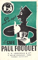 Ancien Buvard Collection Café Paul Fouquet S A Logereau & Cie 9 Rue De L'estrapade Paris - Café & Thé